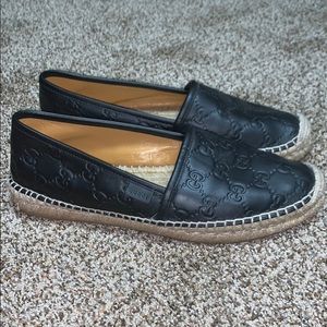 Black Gucci espadrilles